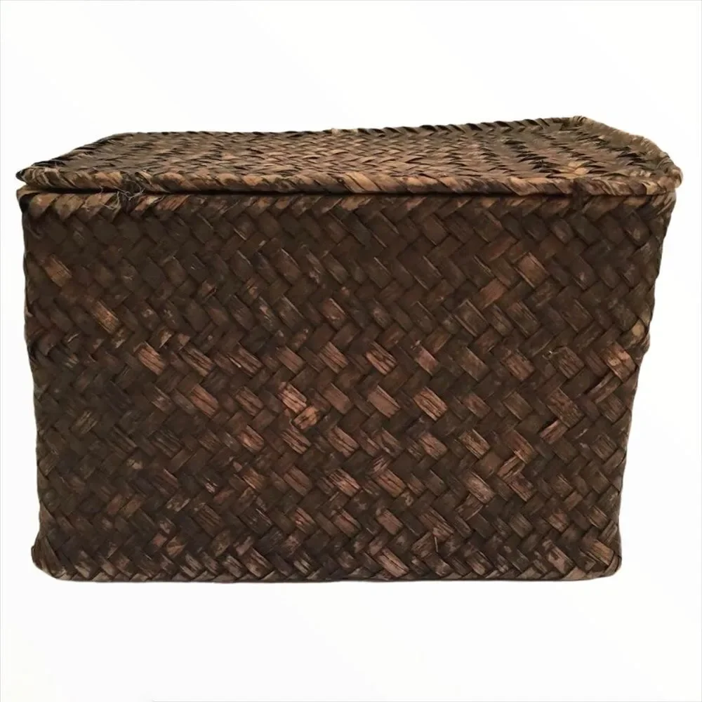 Boho Brown Rattan Box